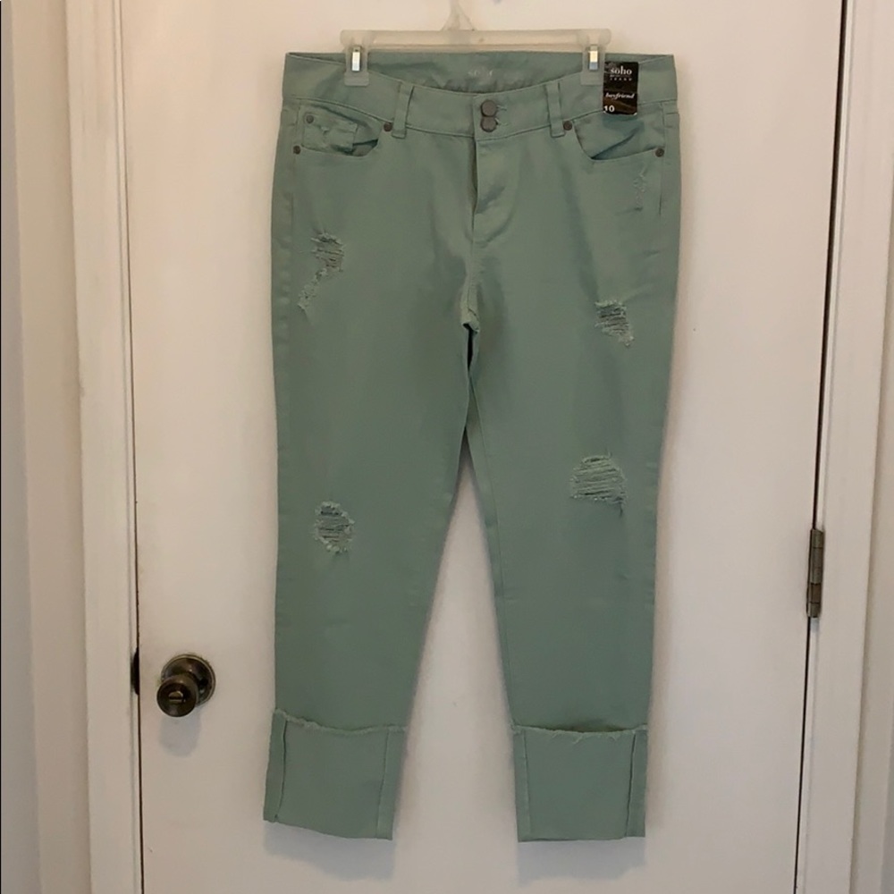 New York & Co. Distressed Boyfriend Jeans